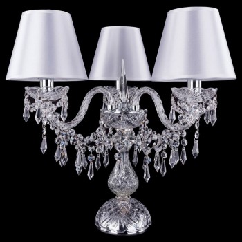 Настольная лампа декоративная Bohemia Ivele Crystal 5703 1403L/3/141-39/Ni/SH21-160