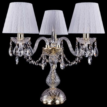 Настольная лампа декоративная Bohemia Ivele Crystal 5706 1406L/3/141-39/G/SH13-160