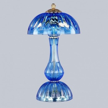 Настольная лампа декоративная Bohemia Ivele Crystal Ivele Crystal 4 1371L/3/25 G Aquamarine/M-1H