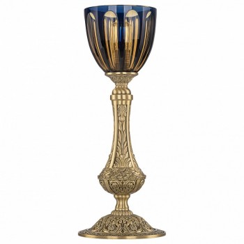 Настольная лампа декоративная Bohemia Ivele Crystal 7100 71100L/15 FP P1 Amber-Blue/H-1H