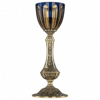 Настольная лампа декоративная Bohemia Ivele Crystal 7100 71100L/15 GB P1 Amber-Blue/H-1H