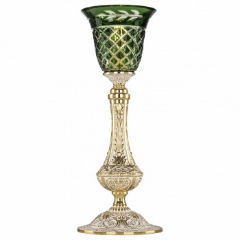 Настольная лампа декоративная Bohemia Ivele Crystal 7100 71100L/15 GW P2 Clear-Green/H-1J