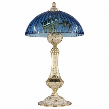Настольная лампа декоративная Bohemia Ivele Crystal 7100 71100L/25 GW Aquamarine/H-1K